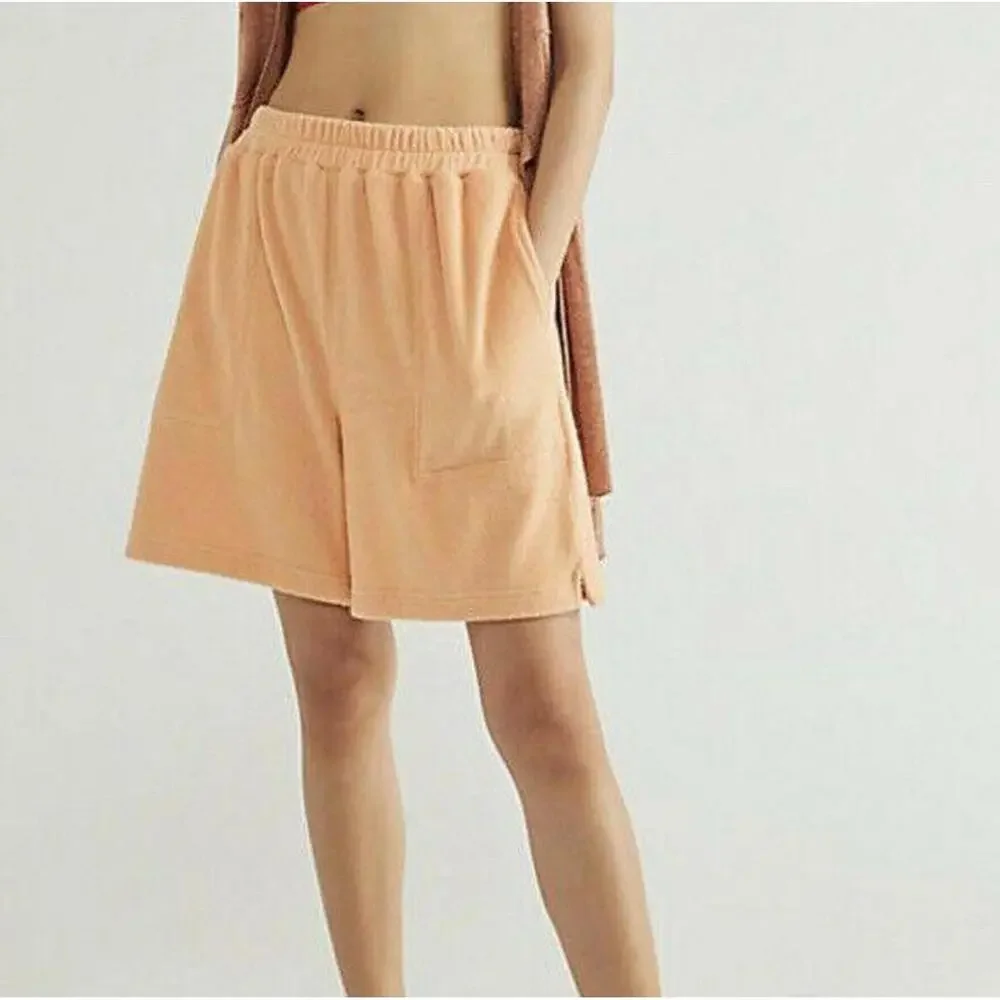 Free People‎ Beach Terri Cloth Oversized Shorts XS Pink New NWOT